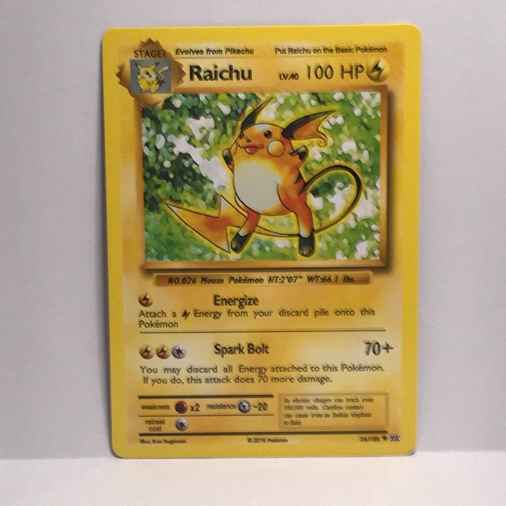 Raichu 36/108 XY Evolutions Deck Exclusive LP Non-holo Rare Pokemon Card RP